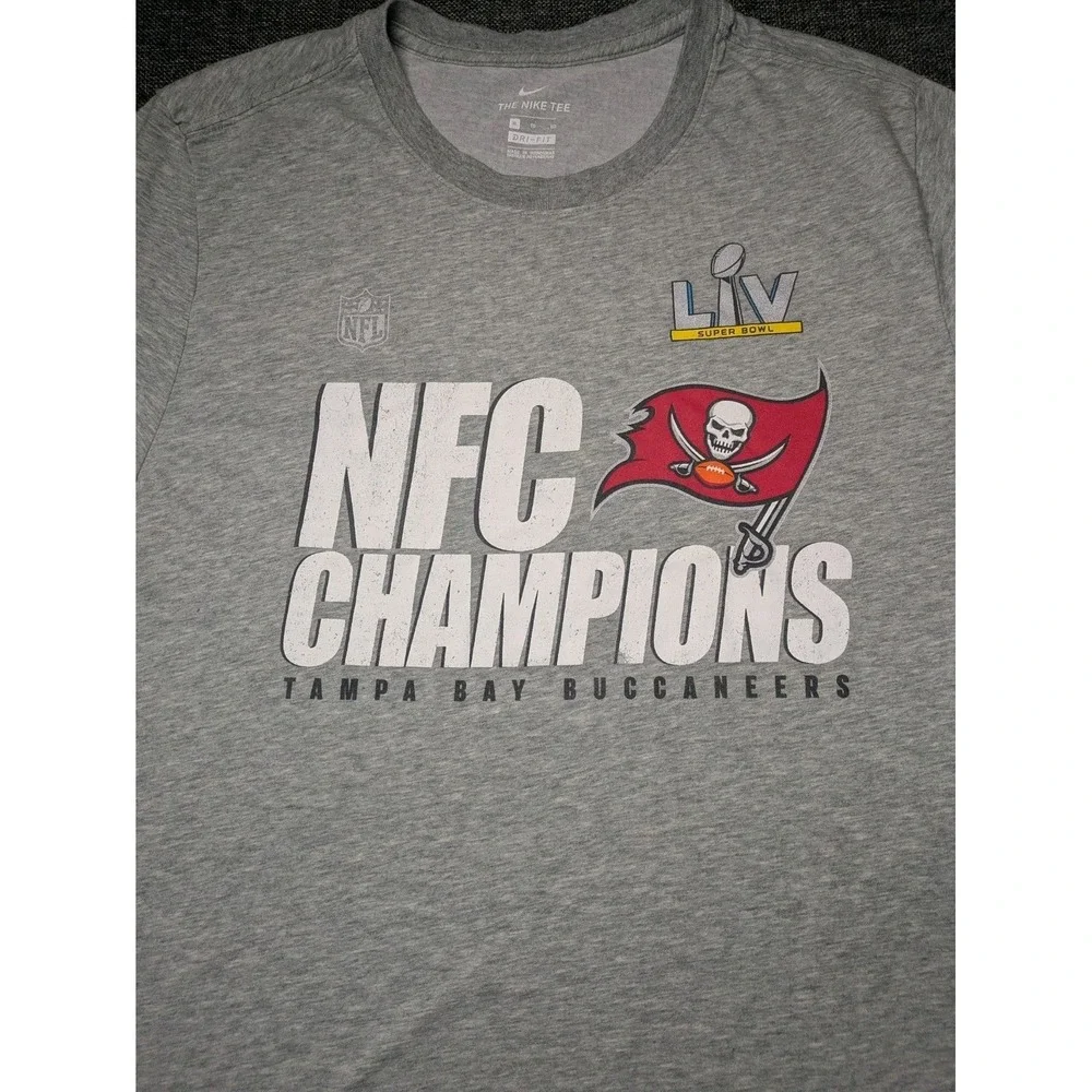 Nike Tampa Bay Buccaneers NFL Dri-Fit Short Sleeve XL Mens T Shirt Gray Football